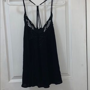 Lace black top